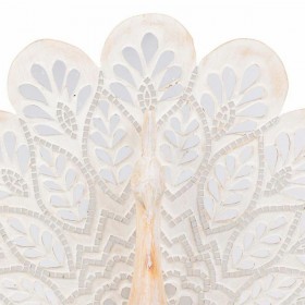Statua Decorativa Alexandra House Living Naturale Vetro Legno MDF Pavone 53 x 12 x 46 cm