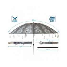 Ombrellone Grigio Ø 240 cm SPF50+ Boho