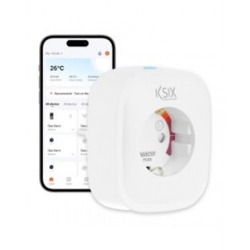 Presa Intelligente KSIX Smart Energy Slim WIFI 250V Bianco