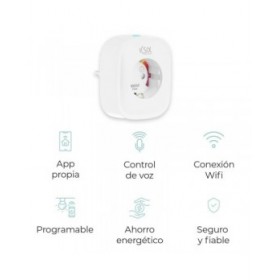 Presa Intelligente KSIX Smart Energy Slim WIFI 250V Bianco