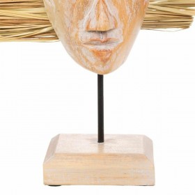 Maschera Alexandra House Living Naturale Legno Vetro Alghe marine 53 x 13 x 30 cm
