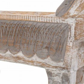 Centrotavola Alexandra House Living Bianco Marrone Legno 40 x 17 x 80 cm Leone