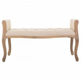 Panca Alexandra House Living Crema Legno d'albero della gomma 48 x 60 x 113 cm