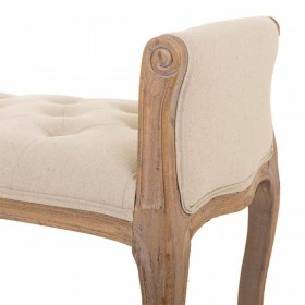 Panca Alexandra House Living Crema Legno d'albero della gomma 48 x 60 x 113 cm