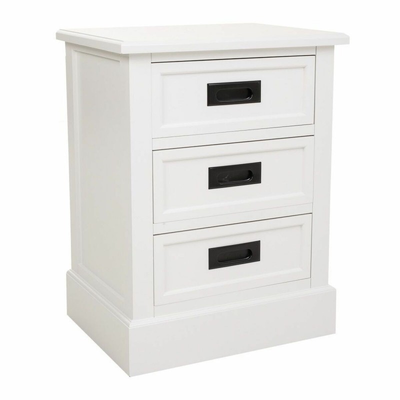Comodino Alexandra House Living Bianco 35 x 60 x 45 cm