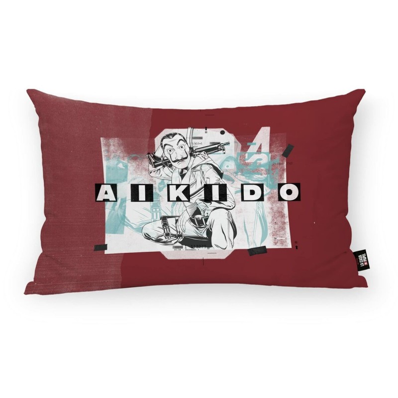Fodera per cuscino La casa de papel Aikido C Bianco Multicolore 30 x 50 cm