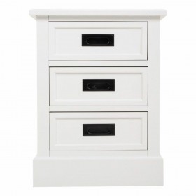 Comodino Alexandra House Living Bianco 35 x 60 x 45 cm