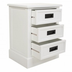 Comodino Alexandra House Living Bianco 35 x 60 x 45 cm
