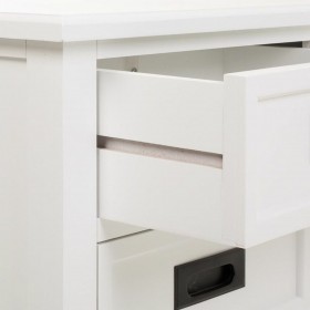 Comodino Alexandra House Living Bianco 35 x 60 x 45 cm