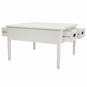 Tavolino da Caffè Alexandra House Living Bianco Pino Legno MDF 80 x 50 x 80 cm