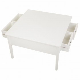 Tavolino da Caffè Alexandra House Living Bianco Pino Legno MDF 80 x 50 x 80 cm