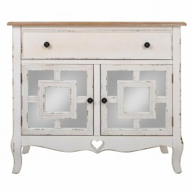 Ingresso Alexandra House Living Bianco Vetro Legno di abete Legno MDF 36 x 72 x 83 cm