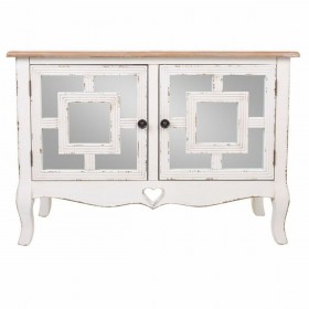 Ingresso Alexandra House Living Bianco Vetro Legno di abete Legno MDF 36 x 56 x 83 cm