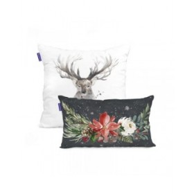 Set di copricuscini HappyFriday Mystical winter  Multicolore 2 Pezzi