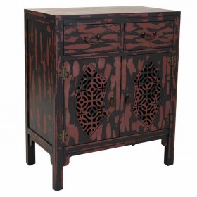 Ingresso con Cassetti Alexandra House Living Rosso Legno di abete Legno MDF 36 x 78 x 66 cm