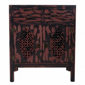 Ingresso con Cassetti Alexandra House Living Rosso Legno di abete Legno MDF 36 x 78 x 66 cm