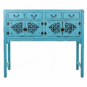 Ingresso Alexandra House Living Azzurro Legno di abete Legno MDF 40 x 102 x 120 cm