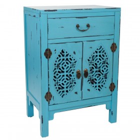 Ingresso Alexandra House Living Azzurro Legno di abete Legno MDF 32 x 75 x 48 cm