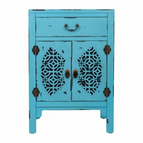 Ingresso Alexandra House Living Azzurro Legno di abete Legno MDF 32 x 75 x 48 cm