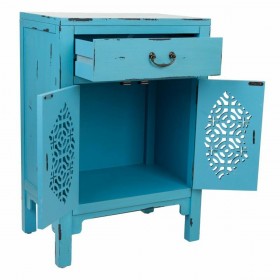 Ingresso Alexandra House Living Azzurro Legno di abete Legno MDF 32 x 75 x 48 cm