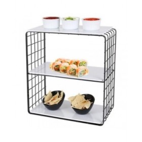 Contenitore per Sistemare Multiuso Inde Nero 37 x 34 x 18 cm Riattaccare
