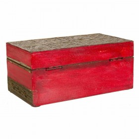 Scatola-Portagioie Alexandra House Living Rosso Ottone Legno di mango Legno MDF 11 x 9 x 20 cm