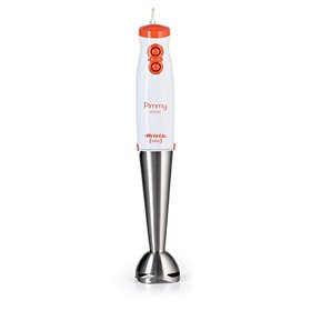 Ariete 881 Pimmy 200 - Frullatore a immersione - Gambo rimovibile e lame in Acciaio Inox - 2 velocità - 200 Watt - Bianco e Aran