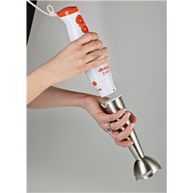 Ariete 881 Pimmy 200 - Frullatore a immersione - Gambo rimovibile e lame in Acciaio Inox - 2 velocità - 200 Watt - Bianco e Aran
