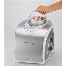 Ariete 693 Gran Gelato Metal - Gelatiera Autorefrigerante con Compressore - Gelati e Sorbetti - Cestello Removibile 1 L - Displa