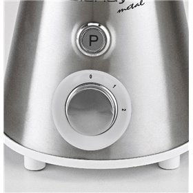Ariete 561 Blendy Metal - Frullatore con lame in Acciaio Inox - Tazza in vetro 800 ml - 2 velocità + Pulse - 300 Watt - Argento