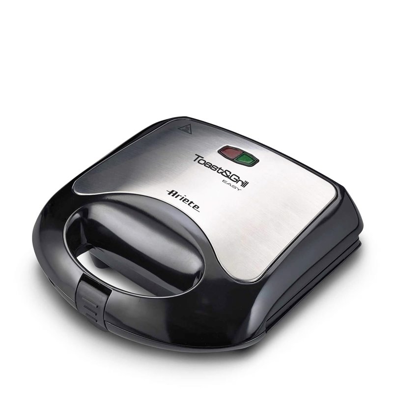 Ariete 1980 Piastra per Panini - Toast &amp Grill Easy - Griglia elettrica con coperchio - Sandwich maker - Hot dog - Hamburger