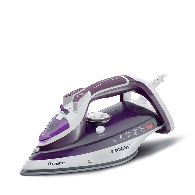 Ariete 6243 Steam Iron - Ferro da stiro con piastra in ceramica - Colpo vapore 140 gr/min - Serbatoio 320 ml - 2200 W - Bianco e