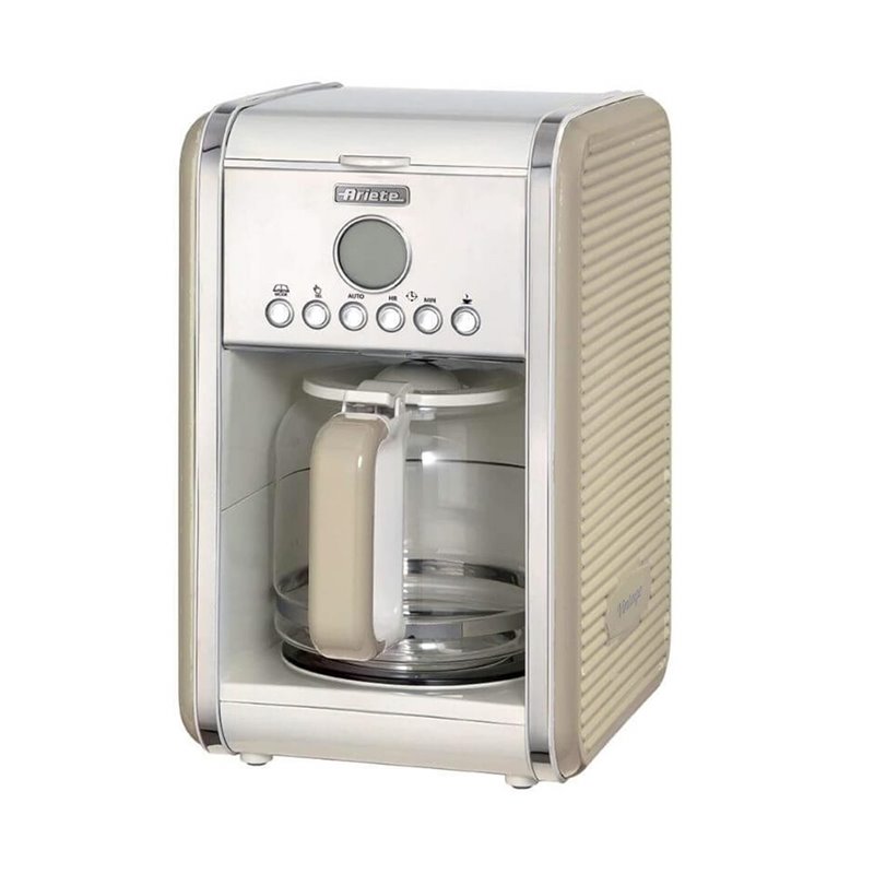 Ariete 1342 Macchina per Caffè Americano - 12 tazze - Caraffa in vetro temperato - Programmazione fino a 24 ore - Autospegniment