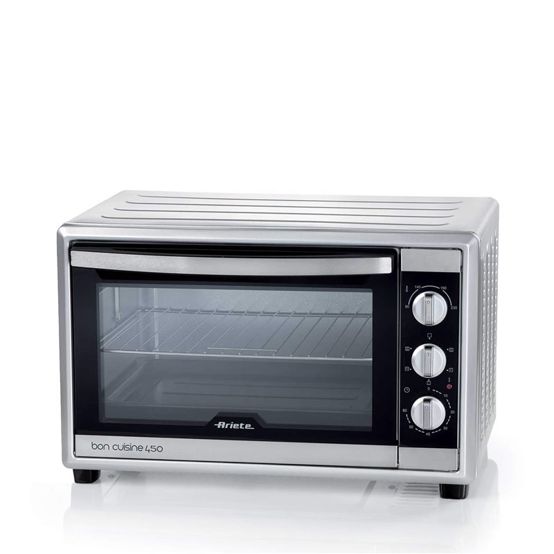 Ariete 986 Forno Elettrico Ventilato con Girarrosto 45 litri - Bon Cuisine 450 - Doppio vetro - Temperatura max 230° - 1800 Watt