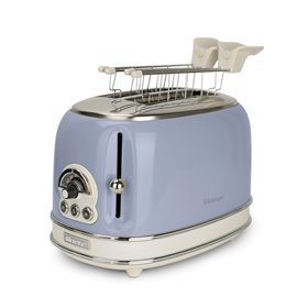 Ariete 155 Tostapane Vintage 2 fette di pane - con pinze - 6 livelli di tostatura - 810 Watt- Acciaio Inox - Linea Vintage - Cel