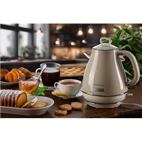 Ariete 2869 Bollitore Elettrico 1,7 Litri di Design - Infusi, tè e tisane - Autospegnimento - 2000 Watt - Acciaio Inox - Linea V