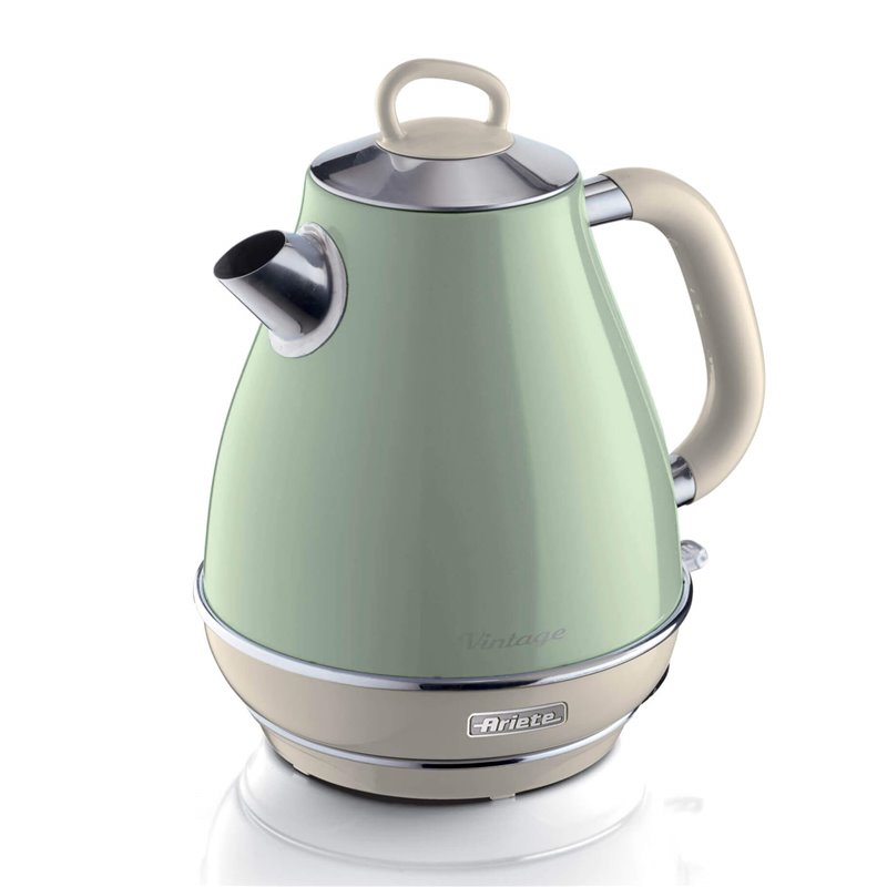 Ariete 2869 Bollitore Elettrico 1,7 Litri di Design - Infusi, tè e tisane - Autospegnimento - 2000 Watt - Acciaio Inox - Linea V