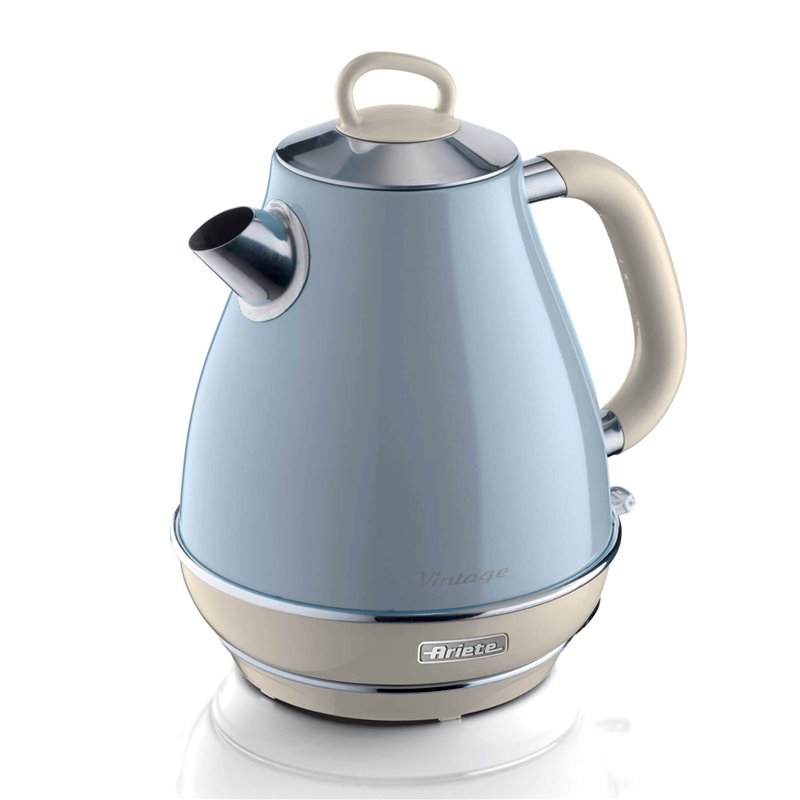 Ariete 2869 Bollitore Elettrico 1,7 Litri di Design - Infusi, tè e tisane - Autospegnimento - 2000 Watt - Acciaio Inox - Linea V