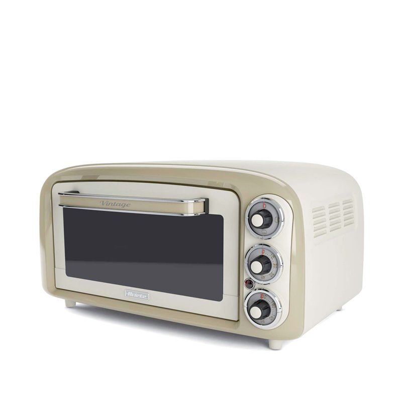 Ariete 979 Forno Elettrico di Design 18 Litri - Ideale per pizza da 30 cm - Doppio vetro - 1380 Watt - Acciaio Inox - Linea Vint