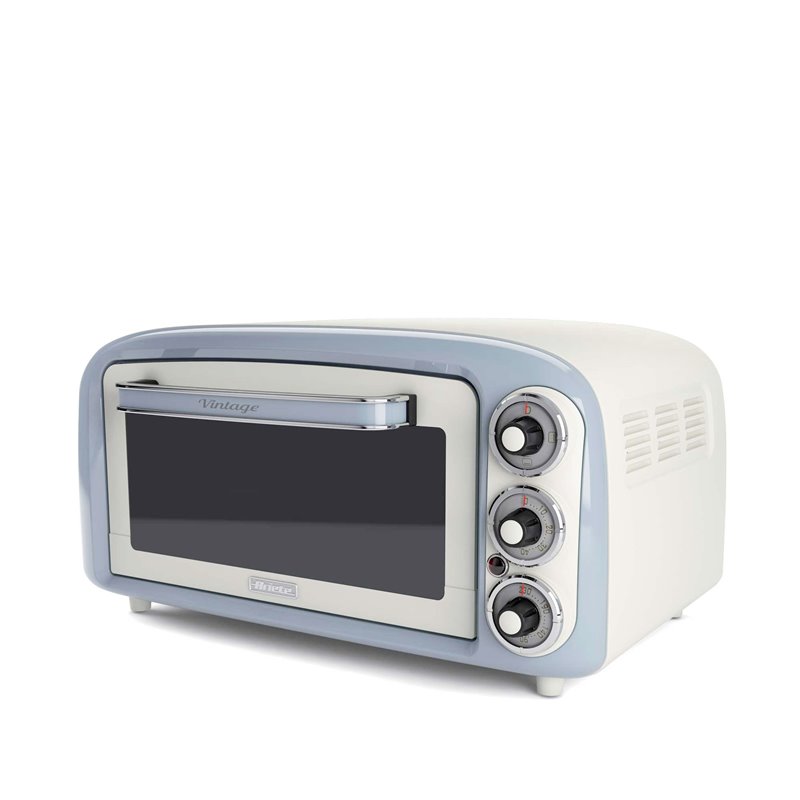 Ariete 979 Forno Elettrico di Design 18 Litri - Ideale per pizza da 30 cm - Doppio vetro - 1380 Watt - Acciaio Inox - Linea Vint