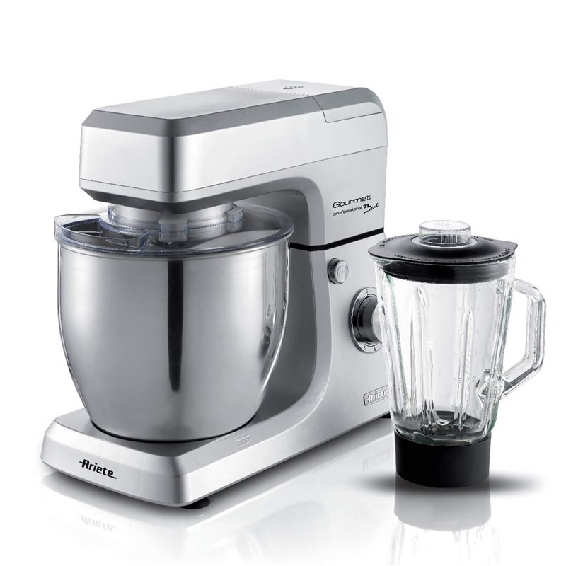 Ariete 1598 Gourmet Professional 7L Metal - Impastatrice Planetaria con Frullatore - Ciotola in Acciaio Inox - 7 L - Caraffa in 