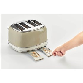 Ariete 156 Tostapane Vintage 4 fette di pane - senza pinze - 6 Livelli di tostatura - Defrost - 1600 Watt - Linea Vintage - Beig