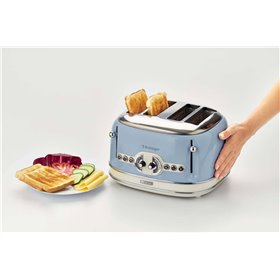 Ariete 156 Tostapane Vintage 4 fette di pane - senza pinze - 6 Livelli di tostatura - Defrost - 1600 Watt - Linea Vintage - Cele