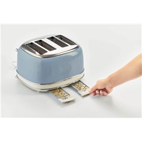 Ariete 156 Tostapane Vintage 4 fette di pane - senza pinze - 6 Livelli di tostatura - Defrost - 1600 Watt - Linea Vintage - Cele