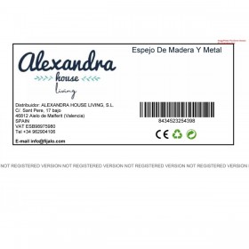 Specchio da parete Alexandra House Living Marrone Ottone Legno di mango Legno MDF 1 x 88 x 49 cm