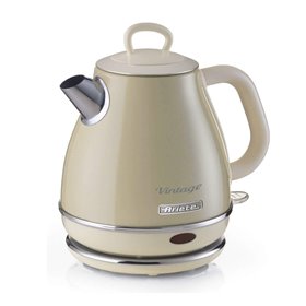 Ariete 2868 Bollitore Elettrico Vintage 1 Litro - Infusi, Tè e Tisane - Autospegnimento - Acciaio Inox - 1 Litro - 1600 Watt - B