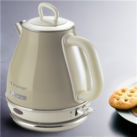 Ariete 2868 Bollitore Elettrico Vintage 1 Litro - Infusi, Tè e Tisane - Autospegnimento - Acciaio Inox - 1 Litro - 1600 Watt - B