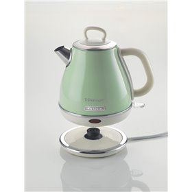 Ariete 2868 Bollitore Elettrico Vintage 1 Litro - Infusi, Tè e Tisane - Autospegnimento - Acciaio Inox - 1 Litro - 1600 Watt - V