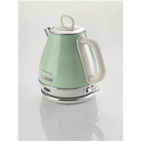 Ariete 2868 Bollitore Elettrico Vintage 1 Litro - Infusi, Tè e Tisane - Autospegnimento - Acciaio Inox - 1 Litro - 1600 Watt - V