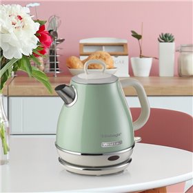 Ariete 2868 Bollitore Elettrico Vintage 1 Litro - Infusi, Tè e Tisane - Autospegnimento - Acciaio Inox - 1 Litro - 1600 Watt - V